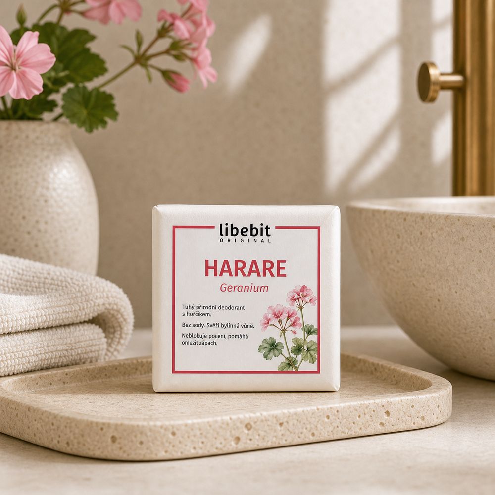 Harare Geranium Deodorant Label